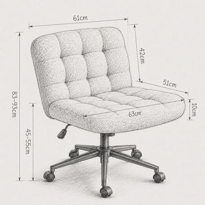 Chaise de bureau ergonomique Opia – dimensions 61x63cm, hauteur réglable 83-93cm