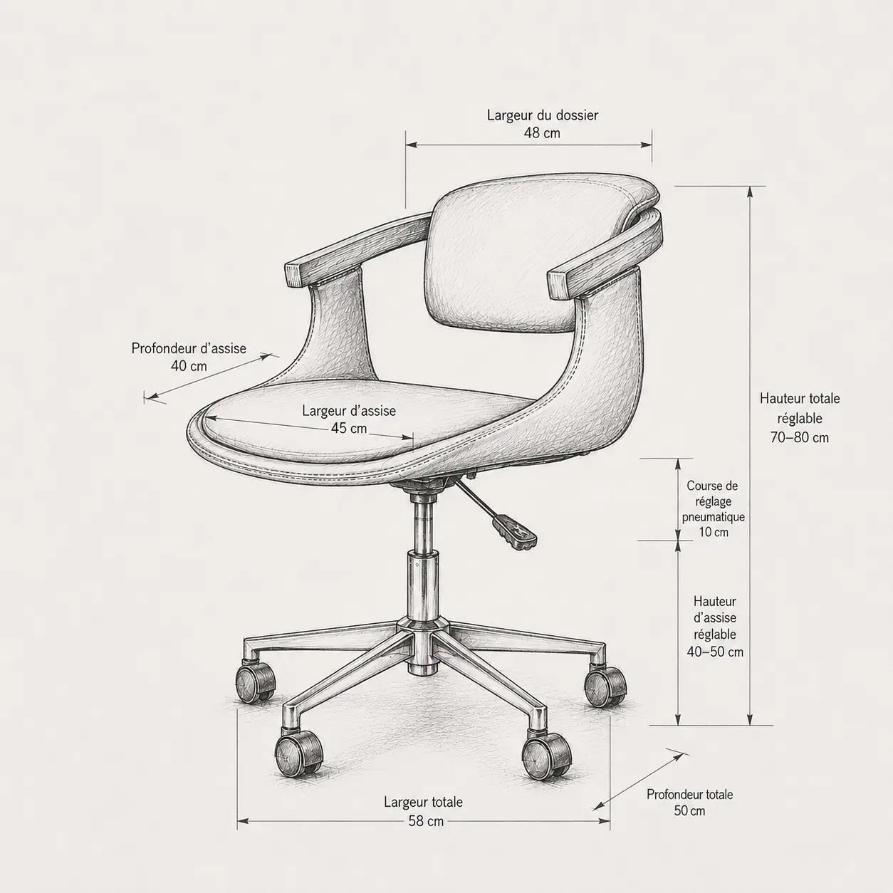 Chaise de bureau | Korda