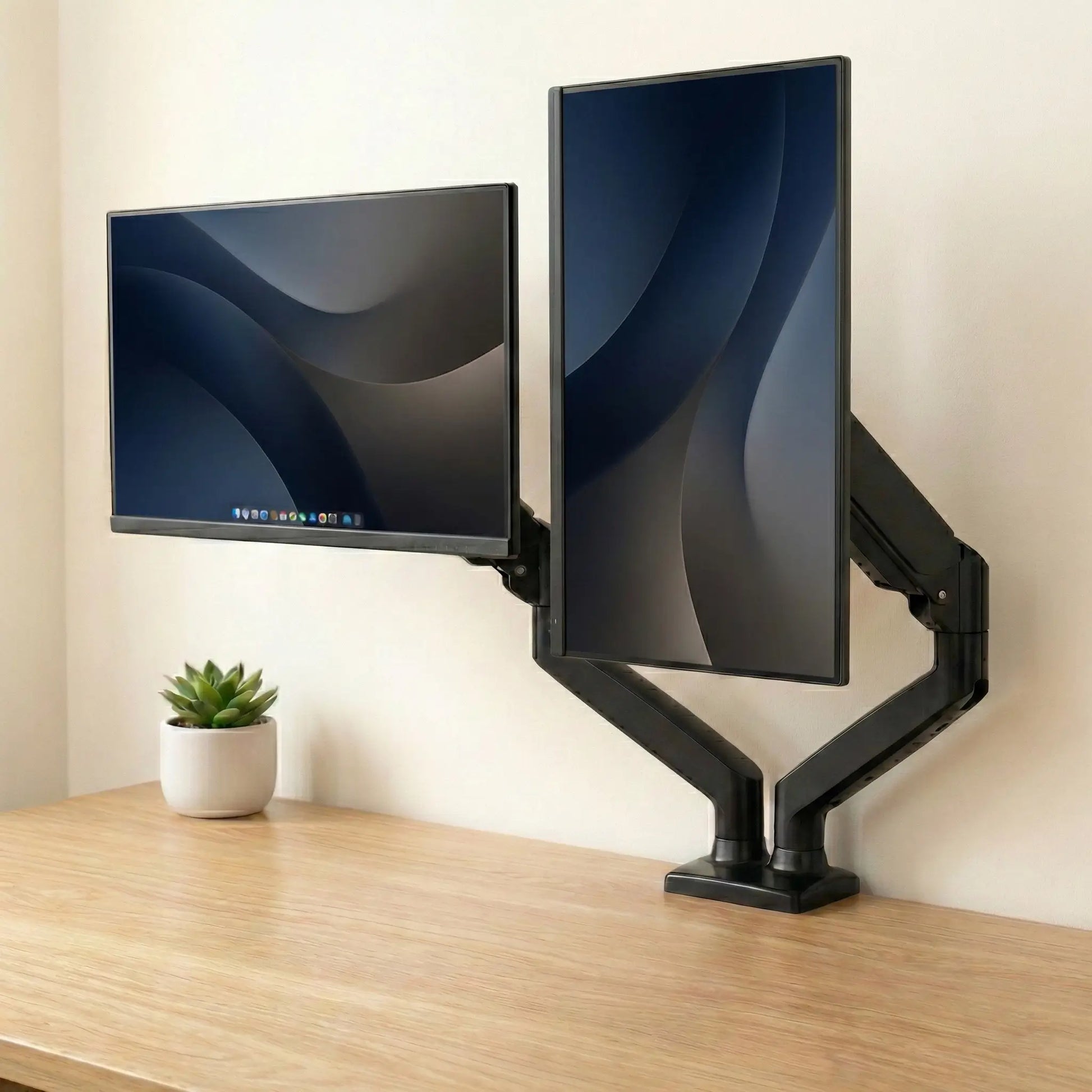 Double support écran - Mode Paysage et Portrait