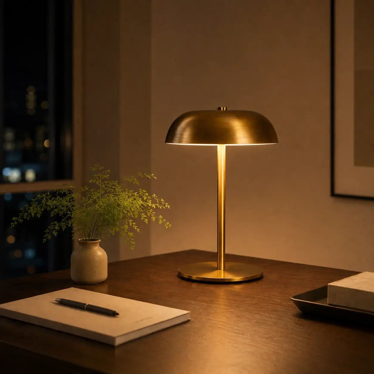 Lampe dôme sans fil, socle tactile | Calyx