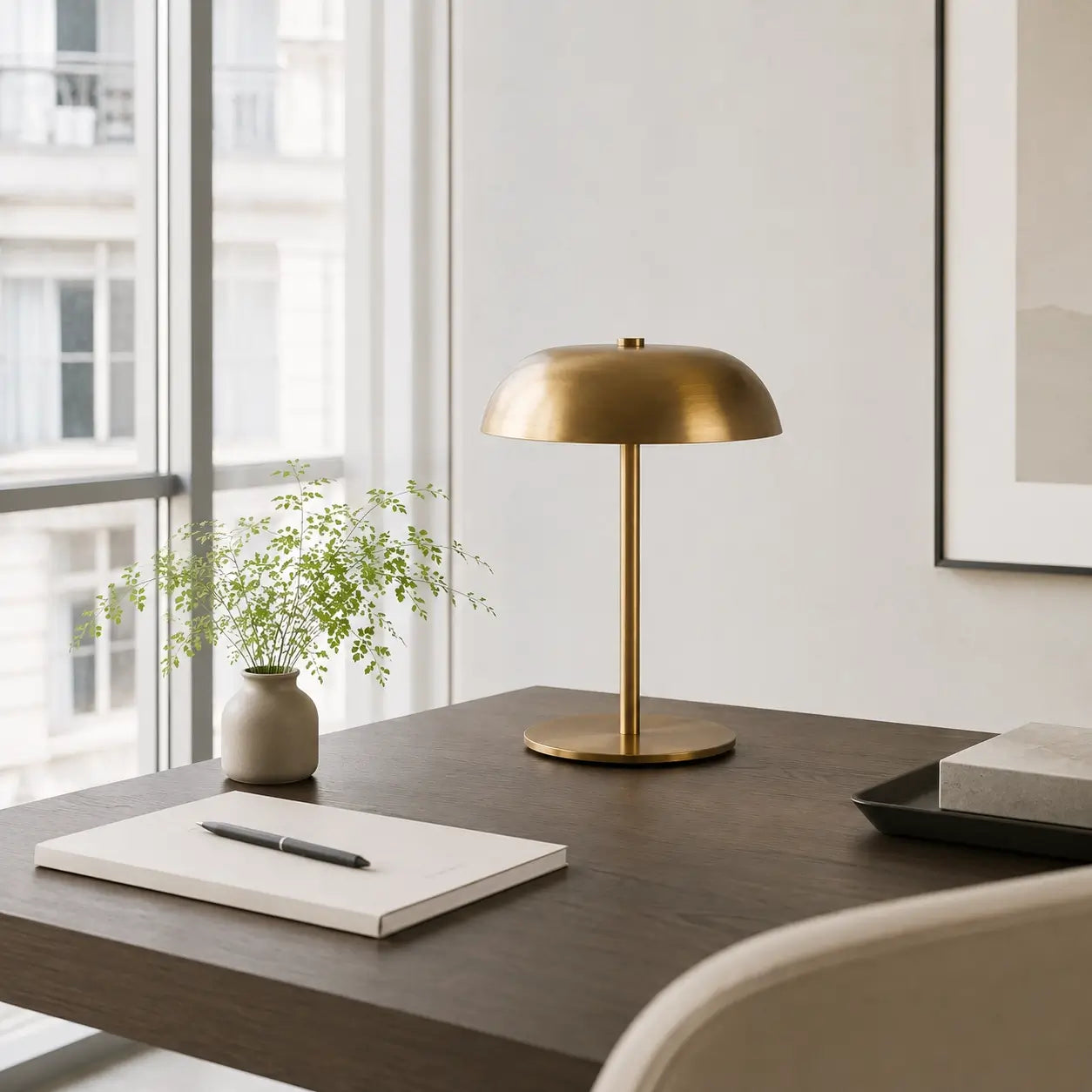 Lampe dôme sans fil, socle tactile | Calyx