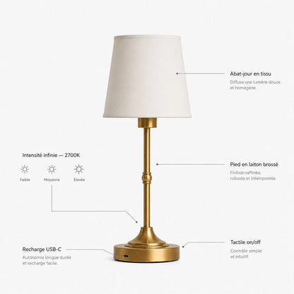 Lampe de bureau sans fil | Vela