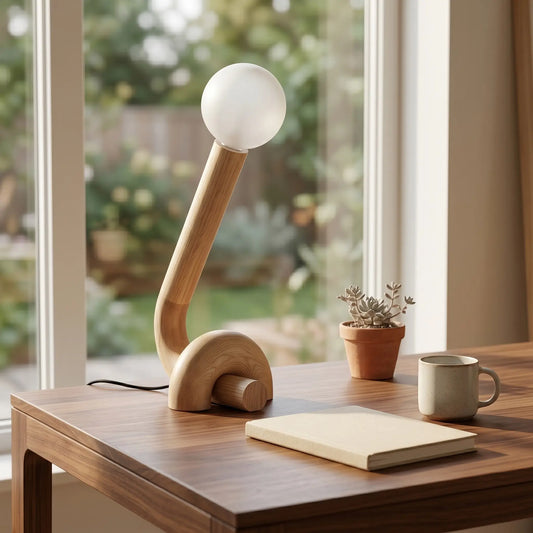 Lampe de bureau bois Cauda design lumière naturelle