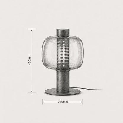 Lampe de bureau design Astrum – dimensions 240mm x 420mm, schéma technique