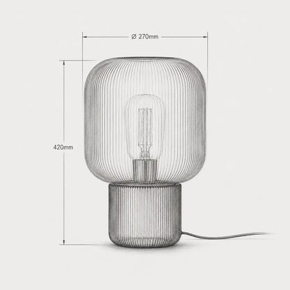 Lampe de bureau design Stria – dimensions Ø270mm x 420mm, schéma technique