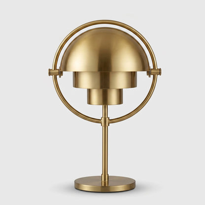 Lampe de bureau Solaria en métal doré design fond gris