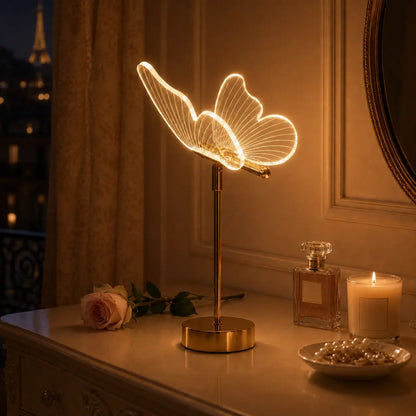 Lampe papillon acrylique doré | Aurea